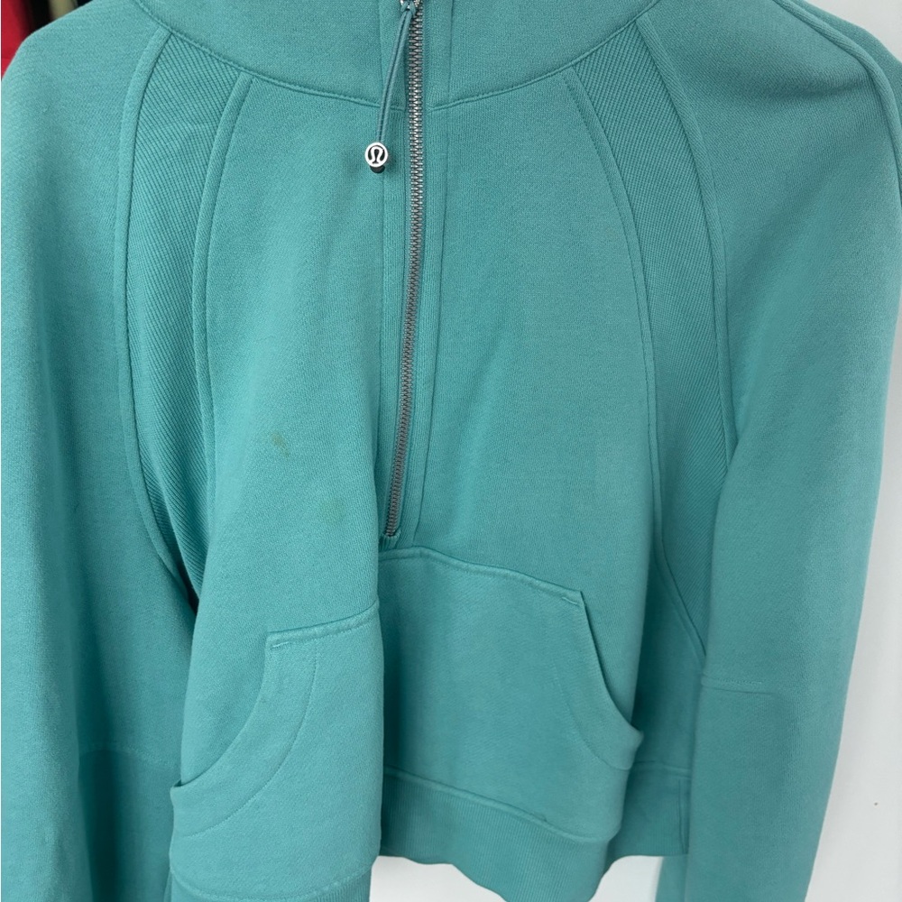 lululemon athletica Teal Half-Zip Hooded Sweatshirt - Picture 3 of 5